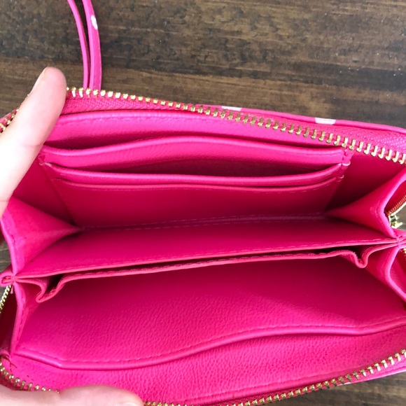 Pink polka dotted wallet - Picture 2 of 3